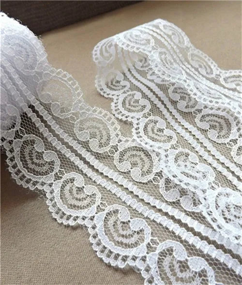 New Embroidered Net White Black Lace