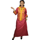 Women dashiki soft embroidery long dress