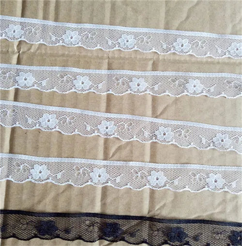 New Embroidered Net White Black Lace