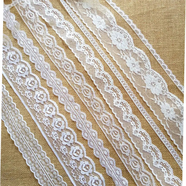 New Embroidered Net White Black Lace