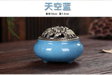 Ice Crack Ceramic Disc Incense Burner