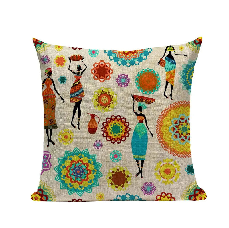 New Lady Africa Geometric Pillow Covers