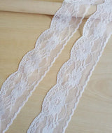 New Embroidered Net White Black Lace