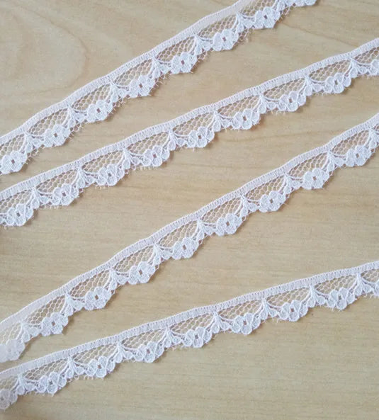 New Embroidered Net White Black Lace