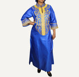 Women dashiki soft embroidery long dress