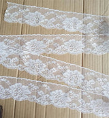 New Embroidered Net White Black Lace