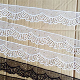 New Embroidered Net White Black Lace