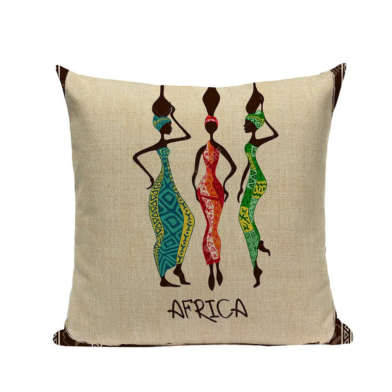 New Lady Africa Geometric Pillow Covers