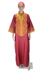 Women dashiki soft embroidery long dress