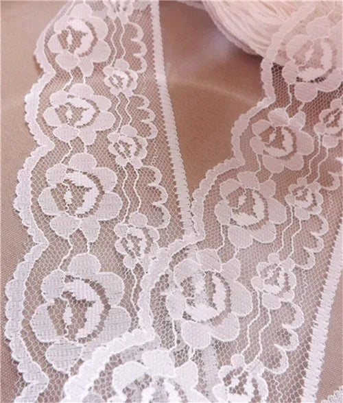 New Embroidered Net White Black Lace