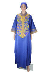 Women dashiki soft embroidery long dress