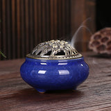 Ice Crack Ceramic Disc Incense Burner