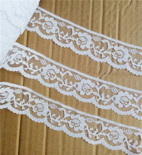 New Embroidered Net White Black Lace