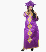 New African Bazin Embroidery Design Dress