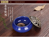 Ice Crack Ceramic Disc Incense Burner