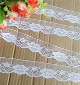 New Embroidered Net White Black Lace