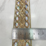 2.5/4.5 cm Width Colorful Sequins Gold thread Lace