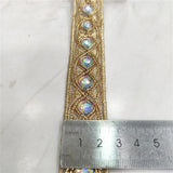 2.5/4.5 cm Width Colorful Sequins Gold thread Lace