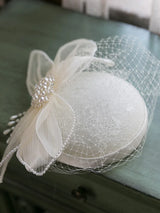 Vintage White Fascinator Hat