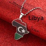 Africa Ghana Nigeria Congo Sudan Somalia Kenya Zambia Liberia Algeria Pendant Necklace