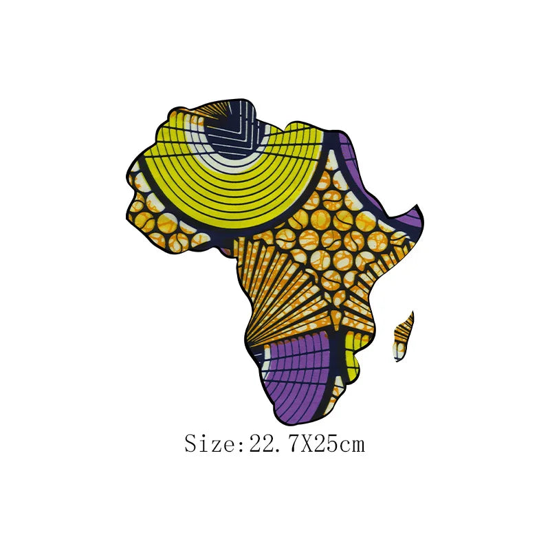 African Map Patches On Clothing