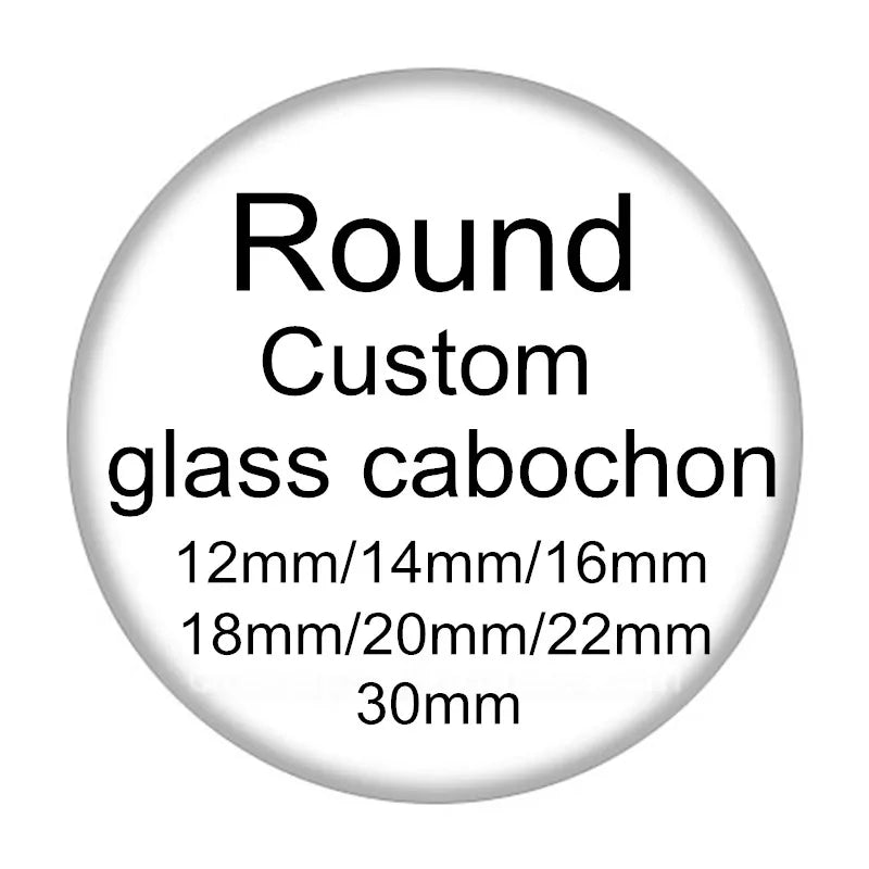 12mm/14mm/16mm/18mm/20mm/25mm/30mm glass cabochon flat back DIY necklace