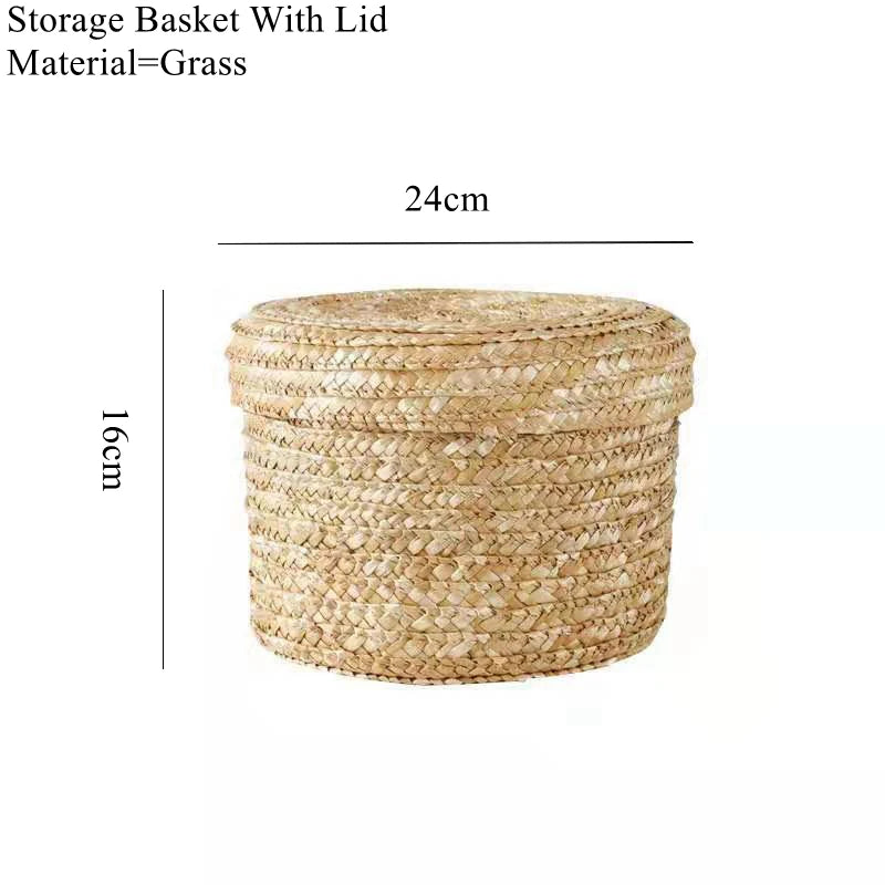 New LuanQI-Handmade Straw Woven Basket