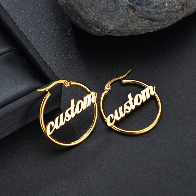 High Quality Personalized Name Drop Earrings