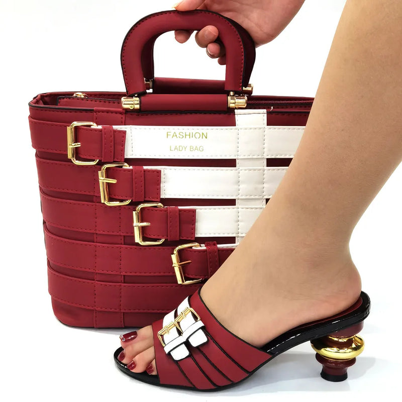 New Arrival Italian design Shoes with Matching Bags Set