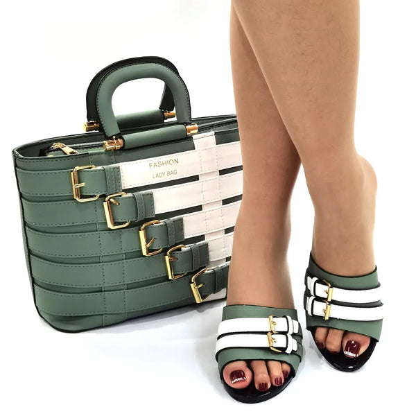 New Arrival Italian design Shoes with Matching Bags Set