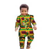 Ankara Fashion Floral Print Boy Suit 2 Pcs Set