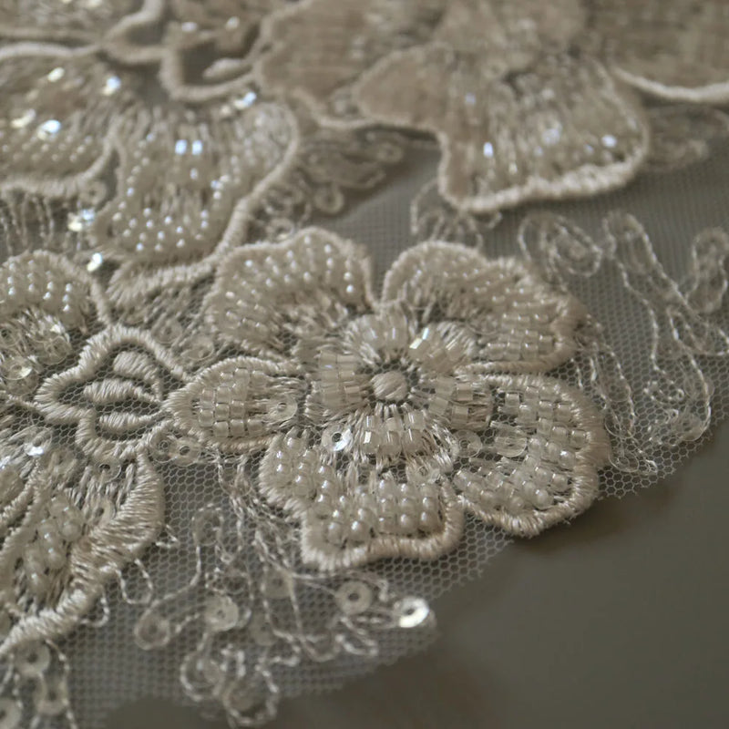 New luxury beaded embroidery lace