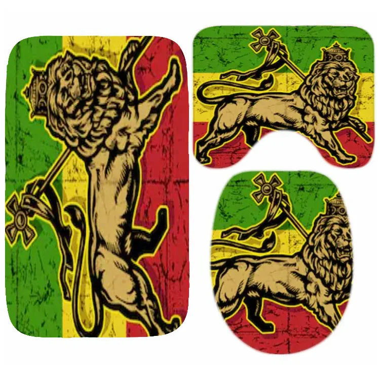 Jamaica Rasta Reggae Lion Bathroom Decor