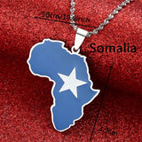 Africa Ghana Nigeria Congo Sudan Somalia Kenya Zambia Liberia Algeria Pendant Necklace