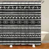 Ethnic Tribal Bohemian Geometric Bathroom Shower Curtain Set