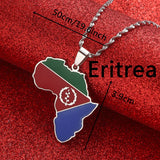 Africa Ghana Nigeria Congo Sudan Somalia Kenya Zambia Liberia Algeria Pendant Necklace