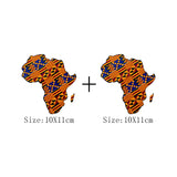 African Map Patches On Clothing