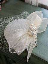 Vintage White Fascinator Hat