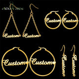 High Quality Personalized Name Drop Earrings