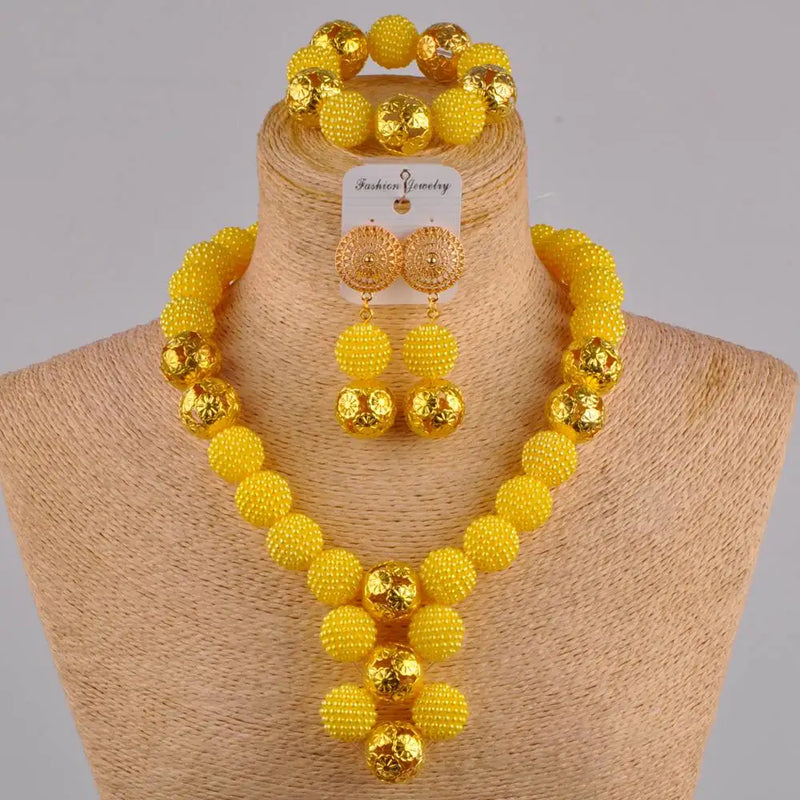 New Yellow African Wedding Jewelry