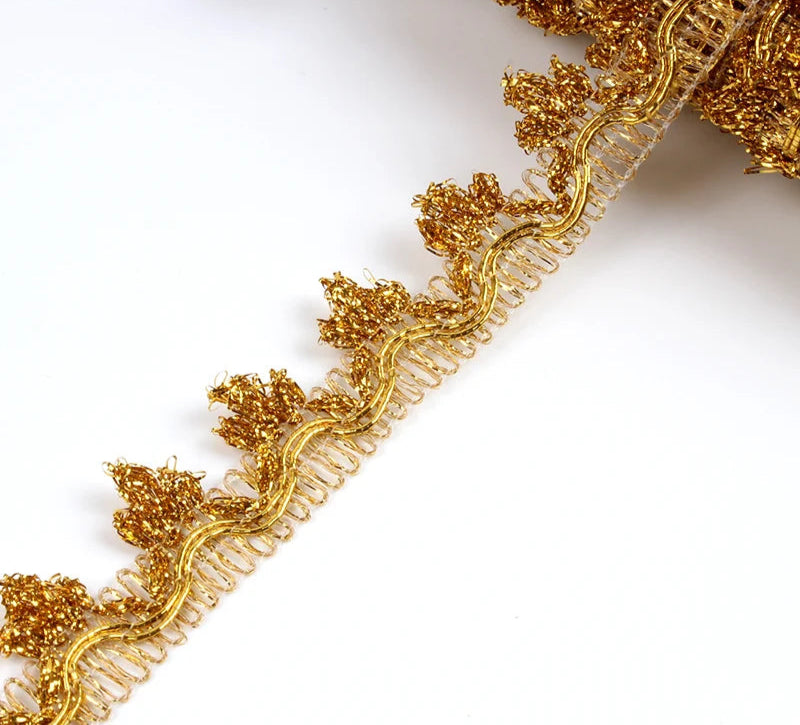 20mm Gold Silve Lace Trims Wedding Party Costume Cloth