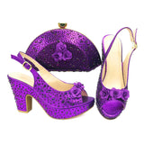 Christmas party shoes and Bags Matching Set