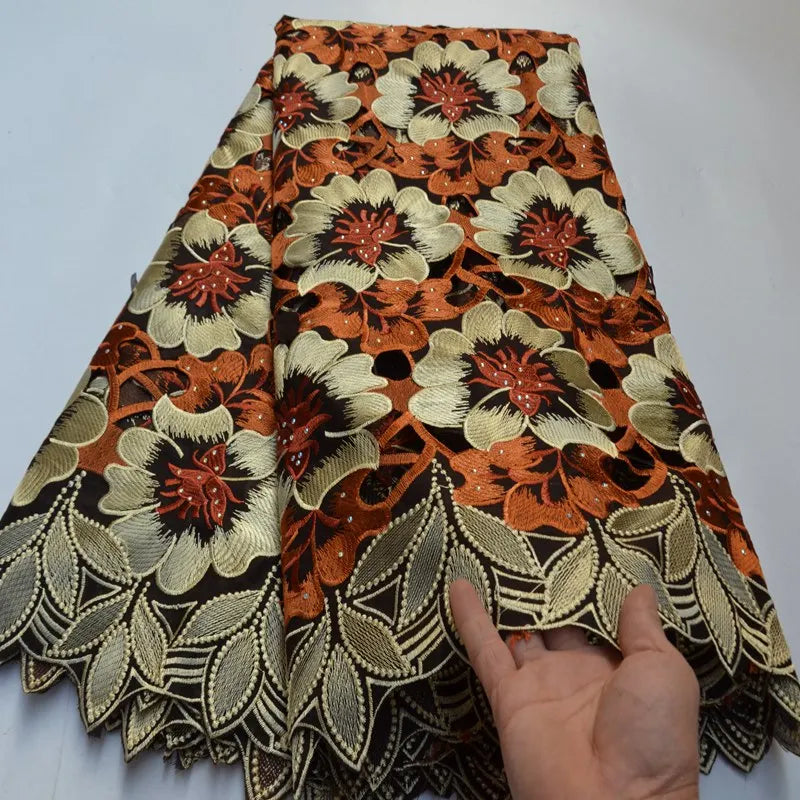 New African Cotton Handcut Lace Fabric