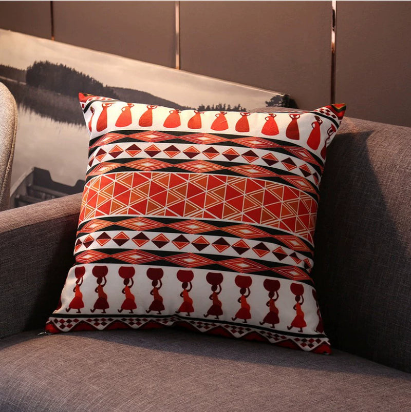 Retro Nostalgic Bohemia Short Plush Bedroom Pillow