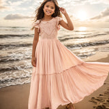 3-14 years Girls New Lace Bohemia Long Dresses