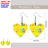 Print On Demand Customized Custom Words Name Number Earring