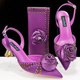 New Women Shoes and Bag Set