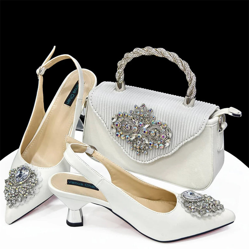 Sweet Party Style African Women's Shoes Bags