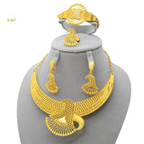 New France Luxury 24k Gold Color Jewelry Set