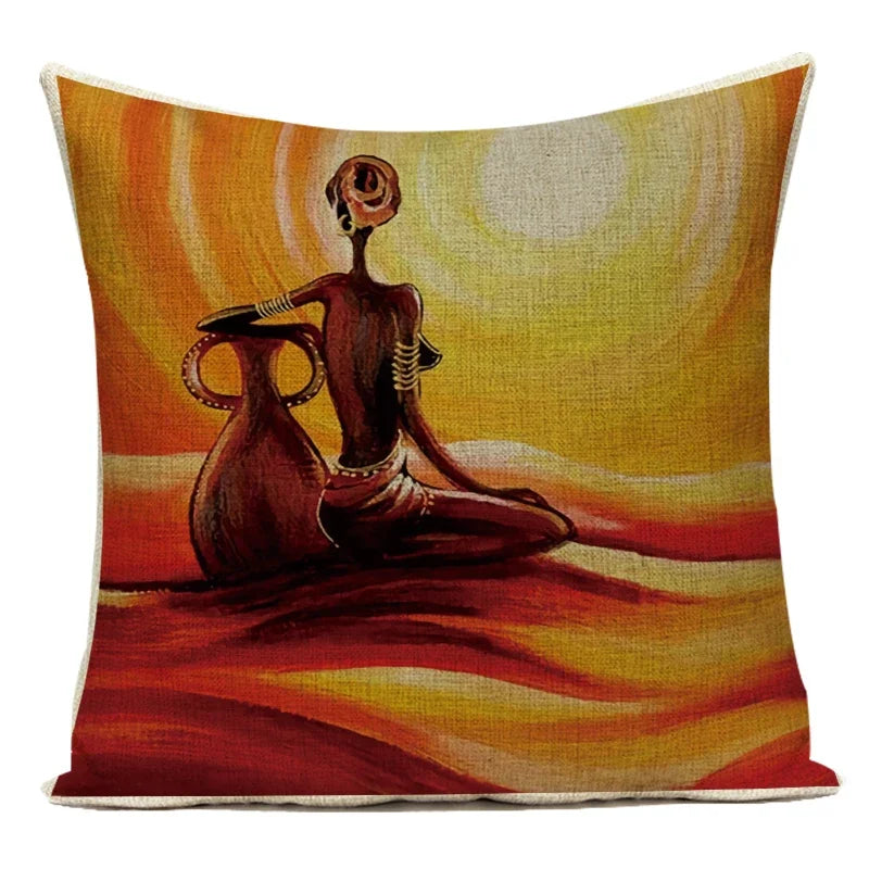 African Life Cushion Cover Decor